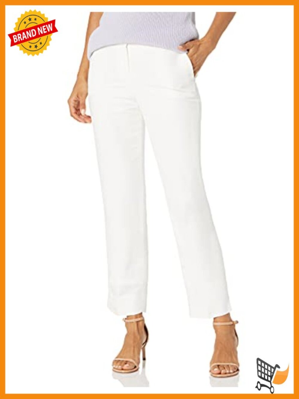 Side Elastic Linen Pants Tapered Leg Pleated Front Business Casual